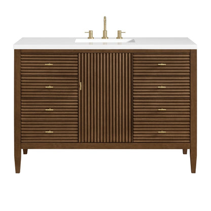 James Martin - Myrrin 48" Single Vanity, Mid Century Walnut - 485-V48-M-WLT view 1