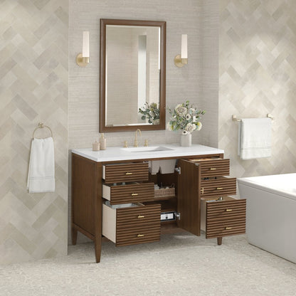 James Martin - Myrrin 48" Single Vanity, Mid Century Walnut - 485-V48-M-WLT view 5