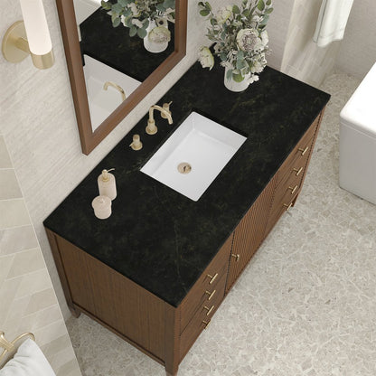 James Martin - Myrrin 48" Single Vanity, Mid Century Walnut, w/ 3 CM Phantome Eclos Top - 485-V48-WLT-3PHT view 7
