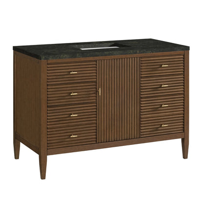 James Martin - Myrrin 48" Single Vanity, Mid Century Walnut, w/ 3 CM Phantome Eclos Top - 485-V48-WLT-3PHT view 10