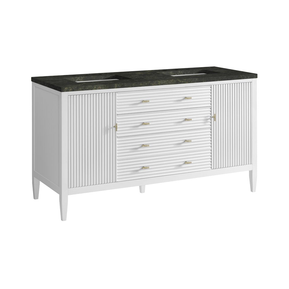 James Martin - Myrrin 60" Double Vanity, Bright White, w/ 3 CM Phantome Eclos Top - 485-V60D-BW-3PHT view 10