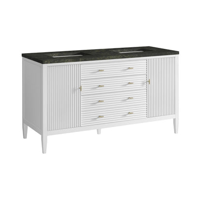 James Martin - Myrrin 60" Double Vanity, Bright White, w/ 3 CM Phantome Eclos Top - 485-V60D-BW-3PHT view 10