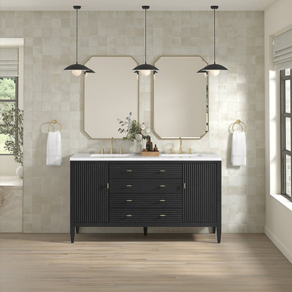 James Martin - Myrrin 60" Double Vanity, Carbon Oak - 485-V60D-CBO view 3