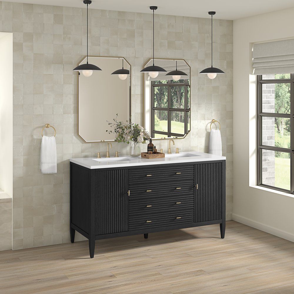 James Martin - Myrrin 60" Double Vanity, Carbon Oak - 485-V60D-CBO view 4
