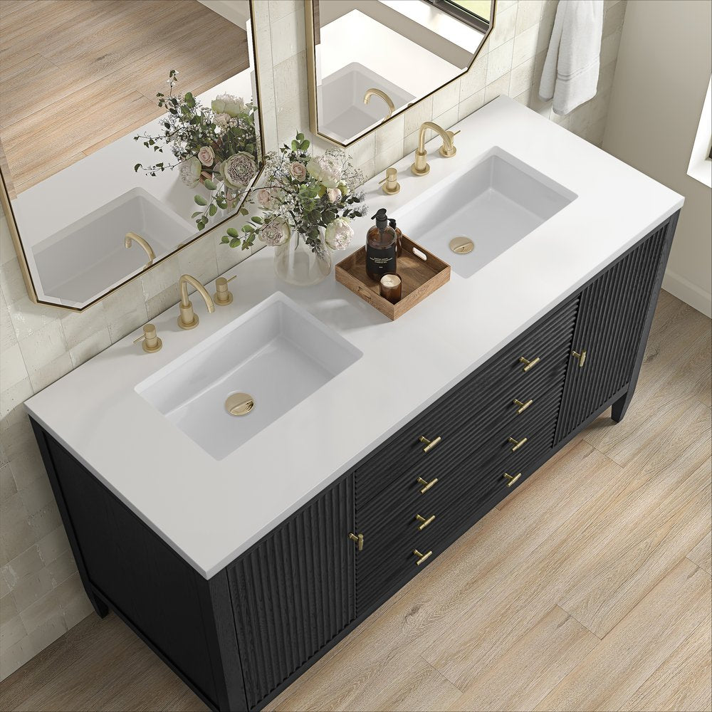 James Martin - Myrrin 60" Double Vanity, Carbon Oak - 485-V60D-CBO view 7