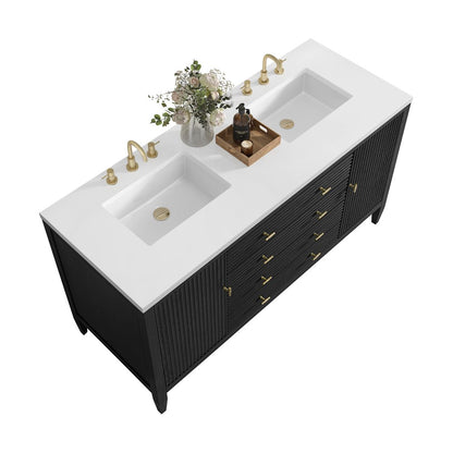 James Martin - Myrrin 60" Double Vanity, Carbon Oak - 485-V60D-CBO view 8
