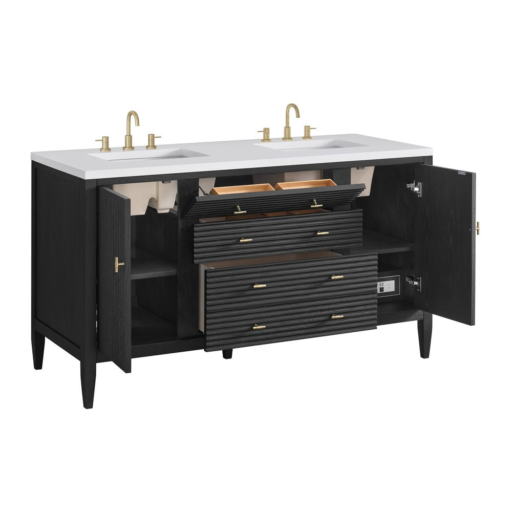James Martin - Myrrin 60" Double Vanity, Carbon Oak - 485-V60D-CBO view 10