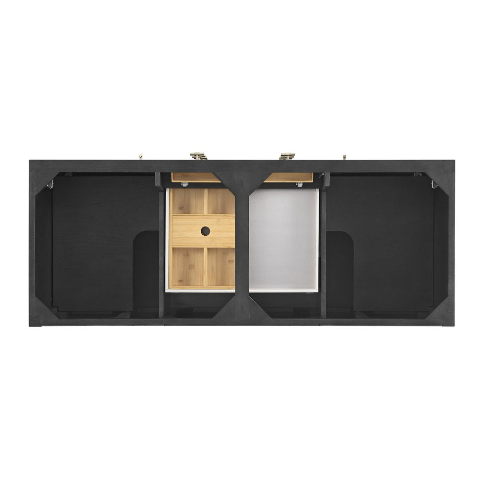 James Martin - Myrrin 60" Double Vanity, Carbon Oak, w/ 3 CM Phantome Eclos Top - 485-V60D-CBO-3PHT view 6
