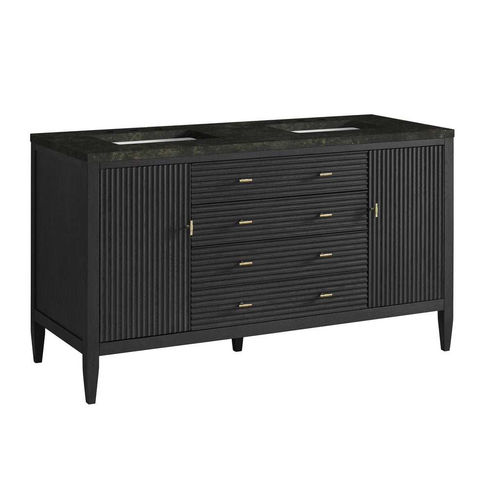 James Martin - Myrrin 60" Double Vanity, Carbon Oak, w/ 3 CM Phantome Eclos Top - 485-V60D-CBO-3PHT view 10
