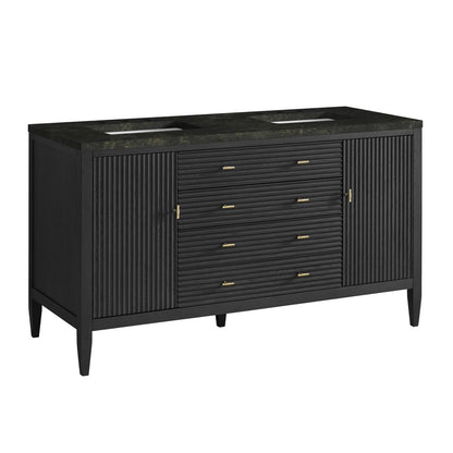 James Martin - Myrrin 60" Double Vanity, Carbon Oak, w/ 3 CM Phantome Eclos Top - 485-V60D-CBO-3PHT view 10