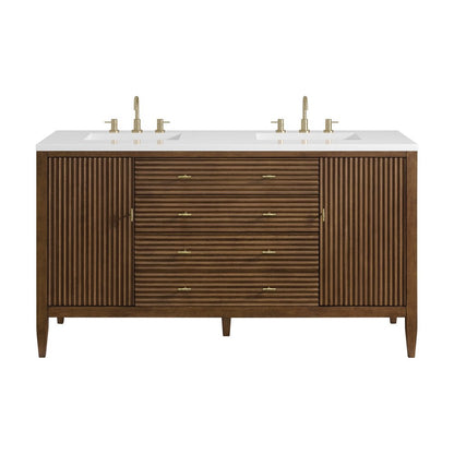 James Martin - Myrrin 60" Double Vanity, Mid Century Walnut - 485-V60D-M-WLT view 1