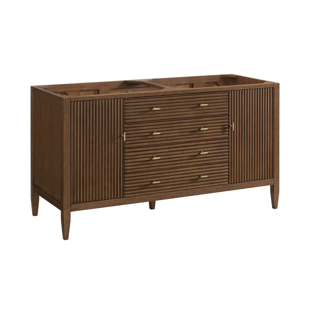 James Martin - Myrrin 60" Double Vanity, Mid Century Walnut - 485-V60D-M-WLT view 2