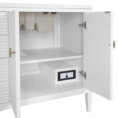 James Martin - Myrrin 72" Double Vanity, Bright White w/ 3 CM Charcoal Soapstone Silestone Top - 485-V72-BW-3CSP view 12