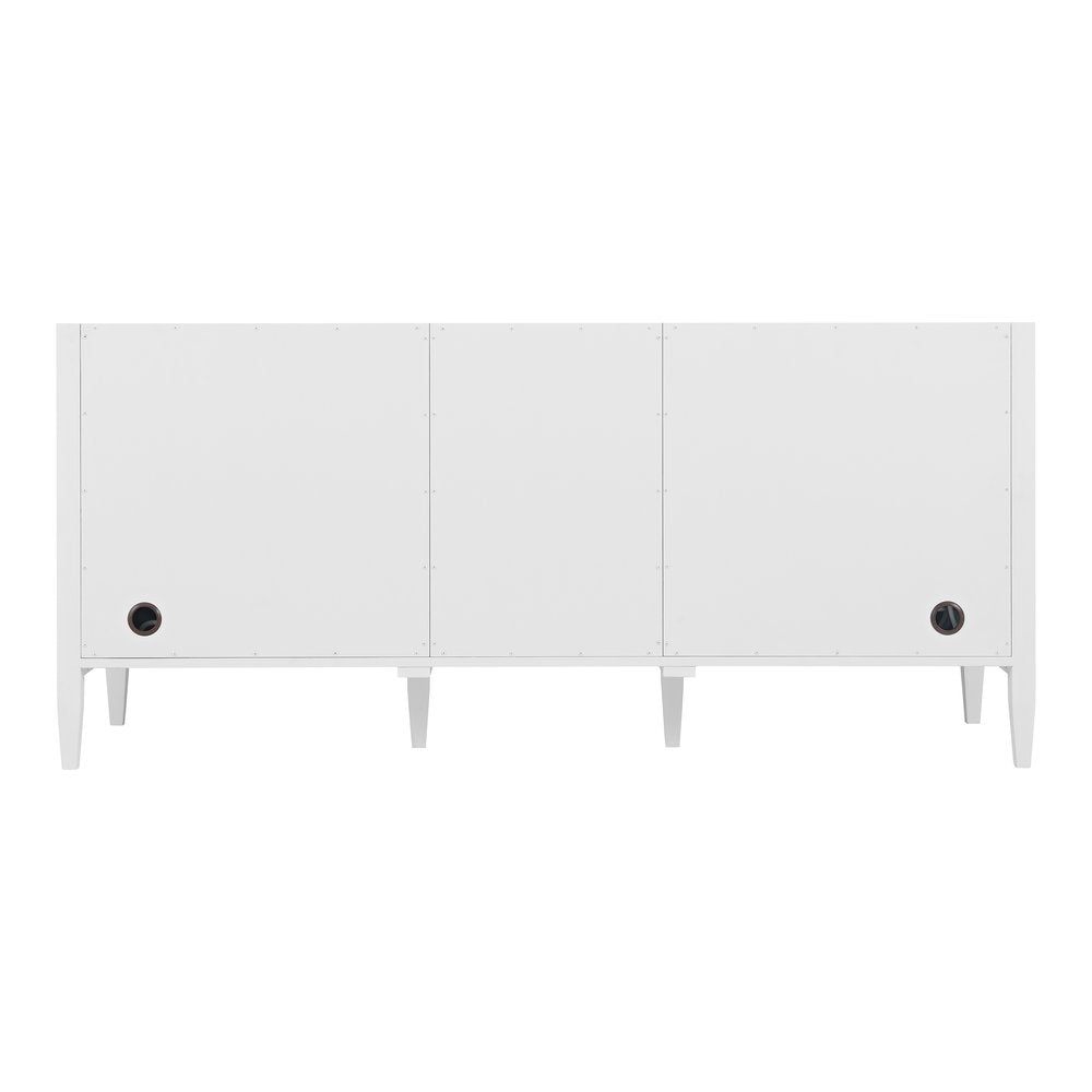 James Martin - Myrrin 72" Double Vanity, Bright White w/ 3 CM White Zeus Silestone Top - 485-V72-BW-3WZ view 11