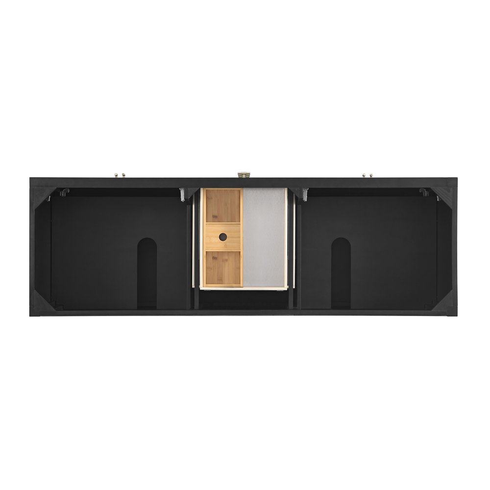 James Martin - Myrrin 72" Double Vanity, Carbon Oak w/ 3 CM Parisien Bleu Silestone Top w/FreePower Wireless Charger - 485-V72-CBO-FPBL view 7