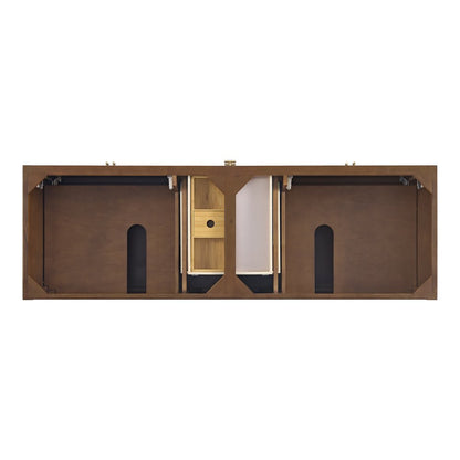James Martin - Myrrin 72" Double Vanity, Mid Century Walnut w/ 3 CM White Zeus Silestone Top - 485-V72-WLT-3WZ view 6
