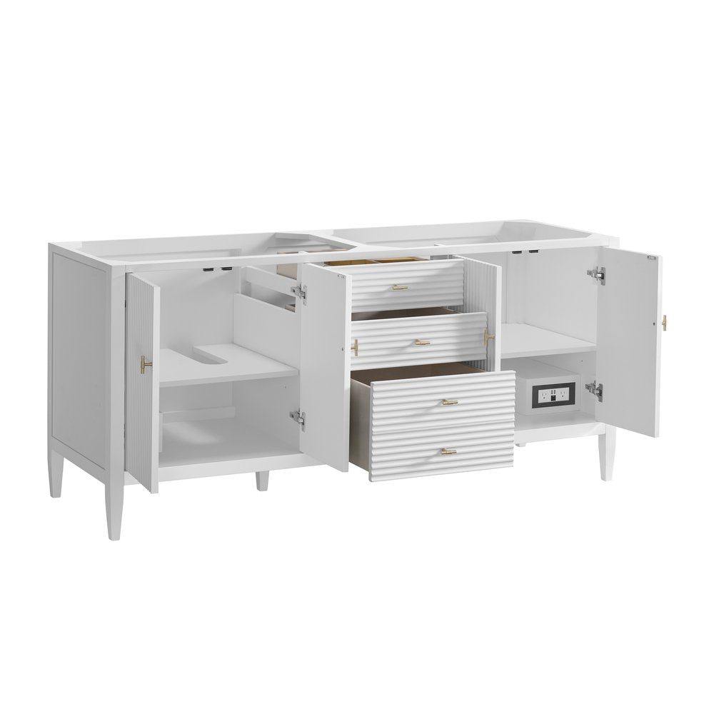 James Martin - Myrrin 72" Vanity, Bright White - 485-V72-BW view 3