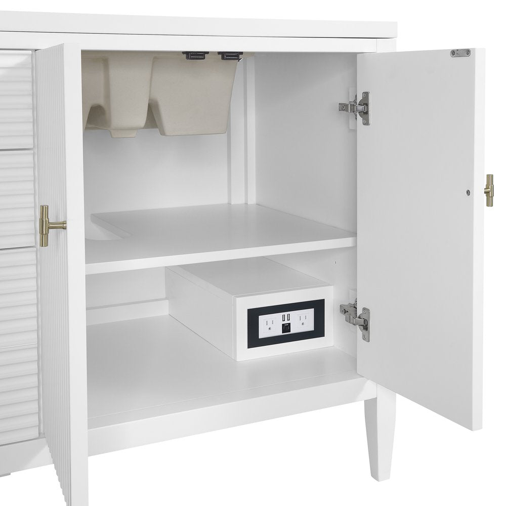 James Martin - Myrrin 72" Vanity, Bright White - 485-V72-BW view 6
