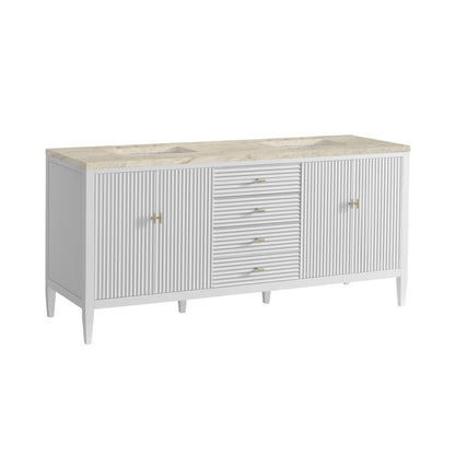 James Martin - Myrrin 72" Vanity, Bright White, w/ 3 CM Tajnar Eclos Top - 485-V72-BW-3TJR view 10
