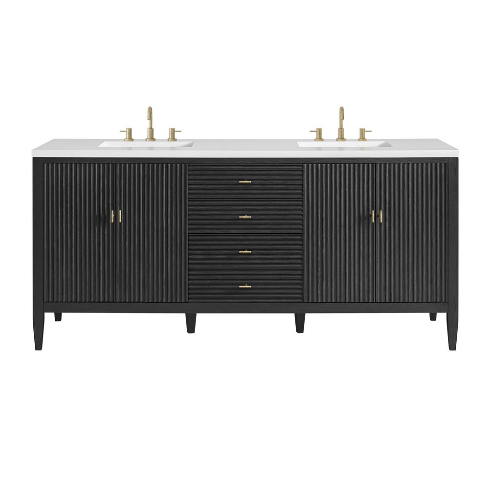 James Martin - Myrrin 72" Vanity, Carbon Oak - 485-V72-M-CBO view 1