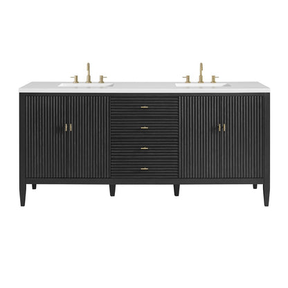 James Martin - Myrrin 72" Vanity, Carbon Oak - 485-V72-M-CBO view 1