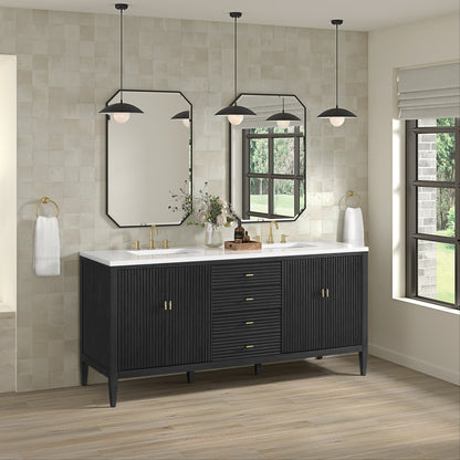 James Martin - Myrrin 72" Vanity, Carbon Oak - 485-V72-M-CBO view 4