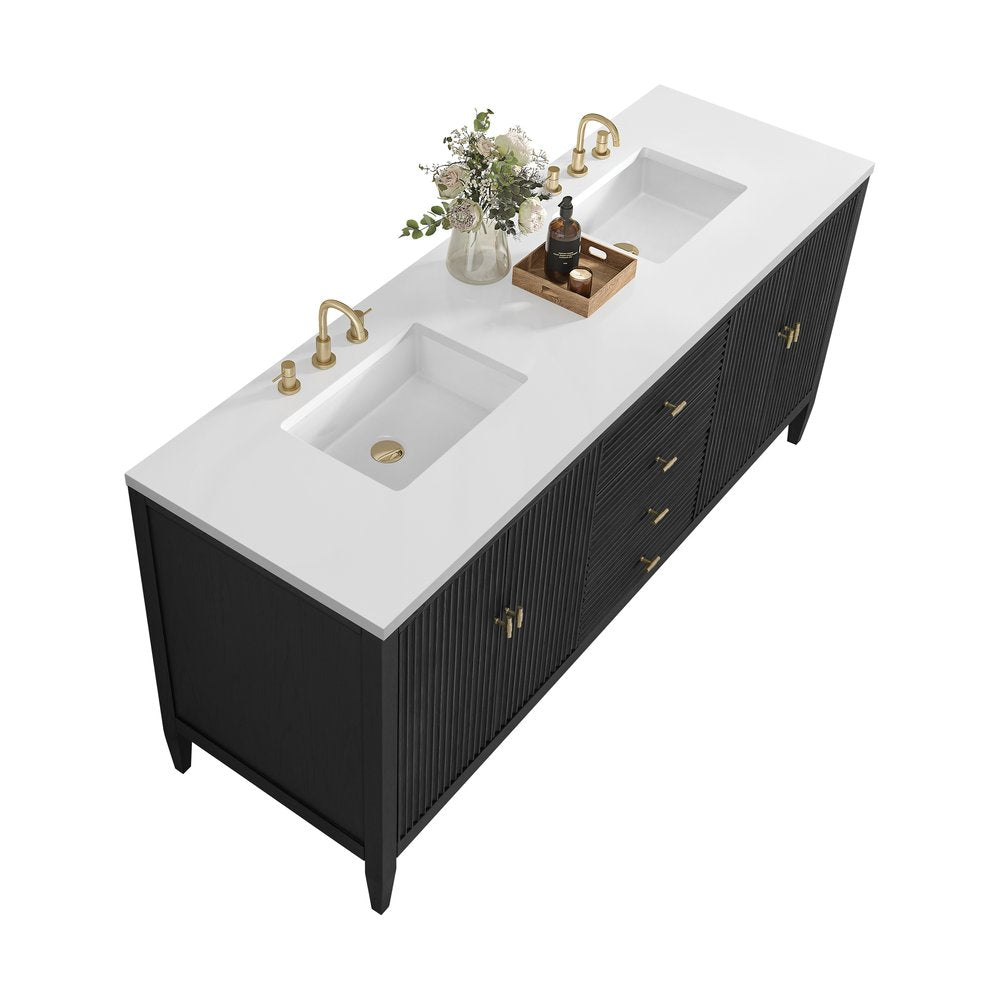 James Martin - Myrrin 72" Vanity, Carbon Oak - 485-V72-M-CBO view 8