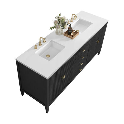 James Martin - Myrrin 72" Vanity, Carbon Oak - 485-V72-M-CBO view 8