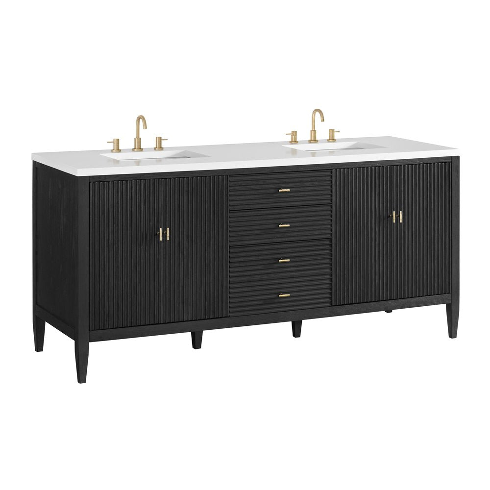 James Martin - Myrrin 72" Vanity, Carbon Oak - 485-V72-M-CBO view 12