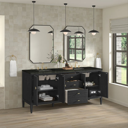 James Martin - Myrrin 72" Vanity, Carbon Oak, w/ 3 CM Phantome Eclos Top - 485-V72-CBO-3PHT view 5
