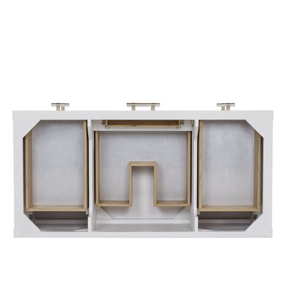 James Martin - Olena 48" Single Vanity, Light Mappa Burl and Polished White, w/ 3 CM Siberian Silestone Top w/FreePower Wireless Charger - D804-V48-LMB-FSFR view 6