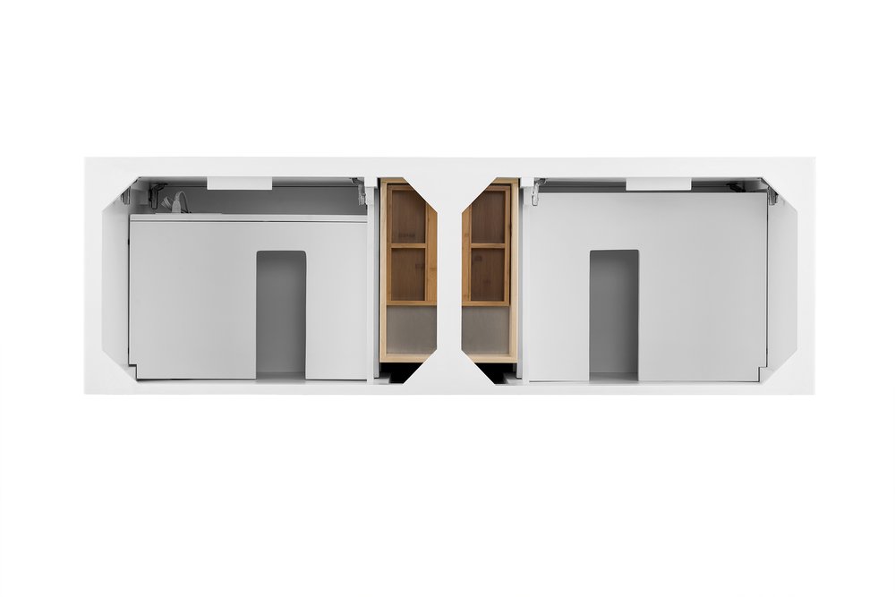 James Martin - Palisades 72" Double Vanity Cabinet, Bright White - 527-V72-BW view 2