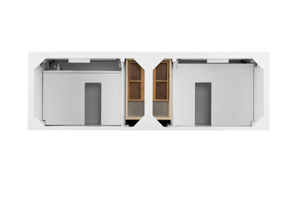 James Martin - Palisades 72" Double Vanity Cabinet, Bright White - 527-V72-BW view 2