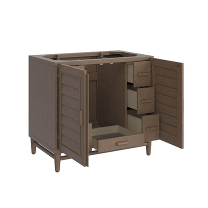 James Martin - Portland 36" Single Vanity Whitewashed Walnut w/ 3 CM Carrara Marble Top - 620-V36-WW-3CAR view 10