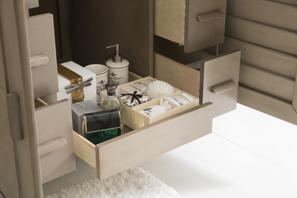 James Martin - Portland 36" Single Vanity Whitewashed Walnut w/ 3 CM Charcoal Soapstone Silestone Top - 620-V36-WW-3CSP view 7