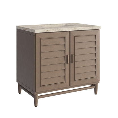 James Martin - Portland 36" Single Vanity, Whitewashed Walnut, w/ 3 CM Tajnar Eclos Top - 620-V36-WW-3TJR view 11