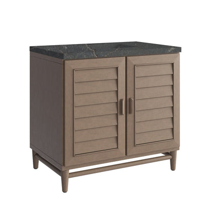 James Martin - Portland 36" Single Vanity Whitewashed Walnut w/ 3 CM Victorian Silver Silestone Top - 620-V36-WW-3VSL view 10