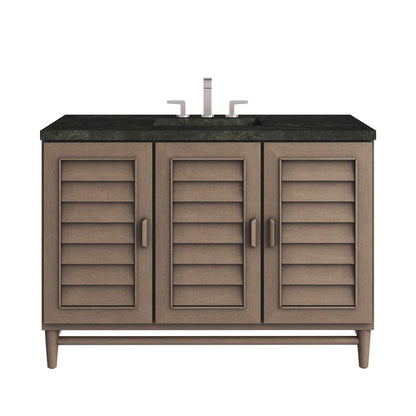 James Martin - Portland 48" Single Vanity, Whitewashed Walnut, w/ 3 CM Phantome Eclos Top - 620-V48-WW-3PHT view 1