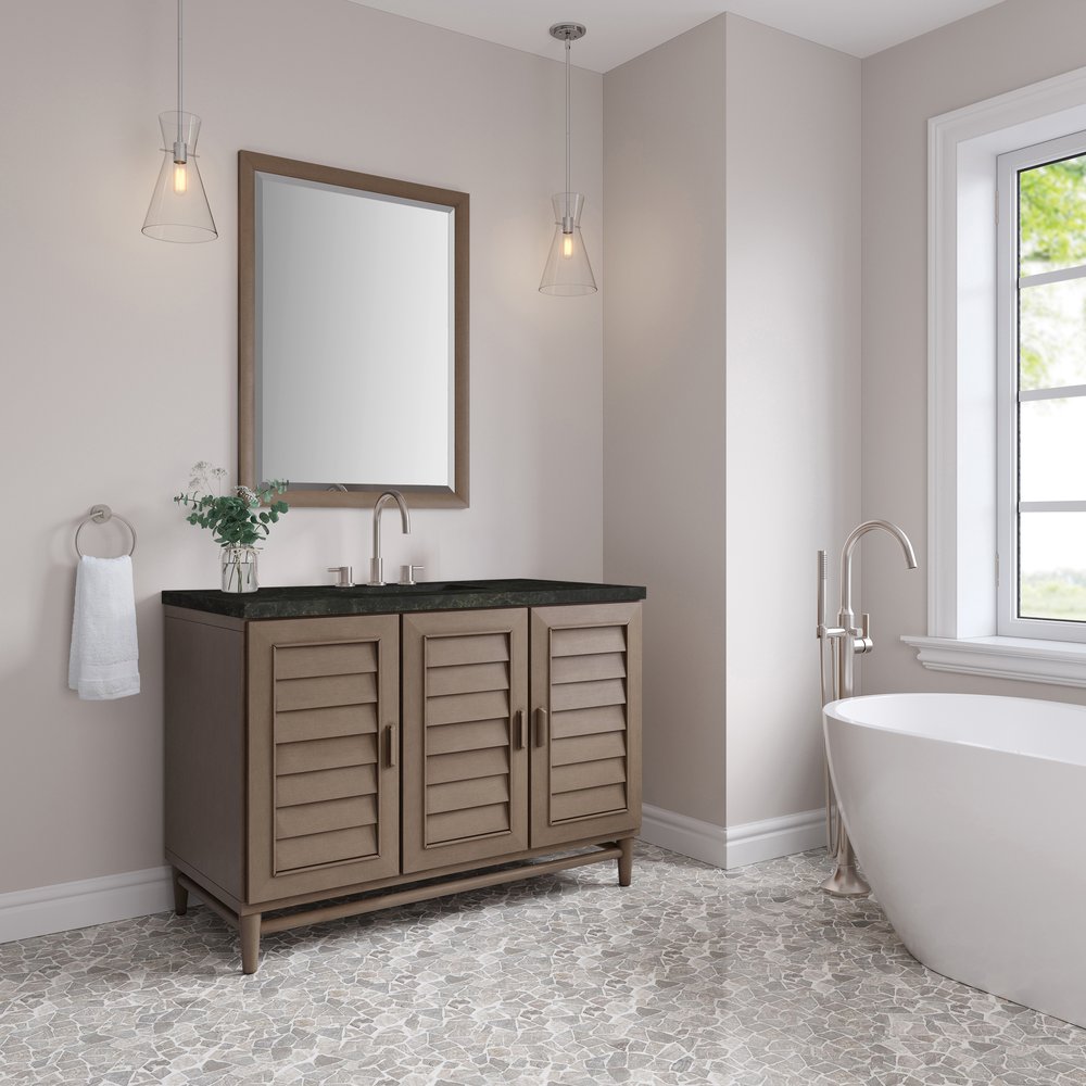 James Martin - Portland 48" Single Vanity, Whitewashed Walnut, w/ 3 CM Phantome Eclos Top - 620-V48-WW-3PHT view 4