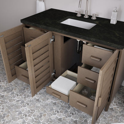 James Martin - Portland 48" Single Vanity, Whitewashed Walnut, w/ 3 CM Phantome Eclos Top - 620-V48-WW-3PHT view 5