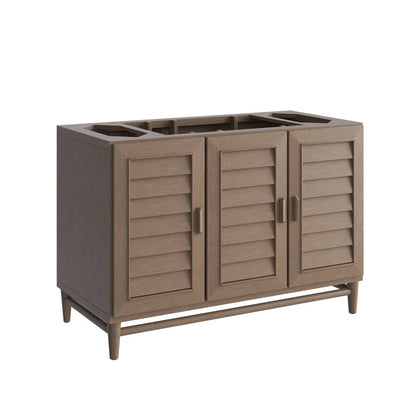 James Martin - Portland 48" Single Vanity, Whitewashed Walnut, w/ 3 CM Tajnar Eclos Top - 620-V48-WW-3TJR view 2