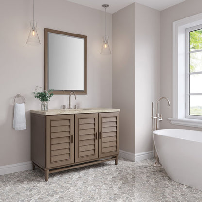 James Martin - Portland 48" Single Vanity, Whitewashed Walnut, w/ 3 CM Tajnar Eclos Top - 620-V48-WW-3TJR view 4