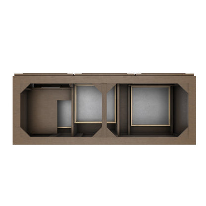 James Martin - Portland 60" Double Vanity Whitewashed Walnut w/ 3 CM Eternal Jasmine Pearl Silestone Top - 620-V60D-WW-3EJP view 6