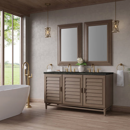 James Martin - Portland 60" Double Vanity, Whitewashed Walnut, w/ 3 CM Phantome Eclos Top - 620-V60D-WW-3PHT view 4