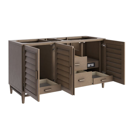 James Martin - Portland 60" Double Vanity, Whitewashed Walnut, w/ 3 CM Tajnar Eclos Top - 620-V60D-WW-3TJR view 10