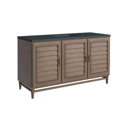James Martin - Portland 60" Single Vanity Whitewashed Walnut w/ 3 CM Charcoal Soapstone Silestone Top - 620-V60S-WW-3CSP view 11