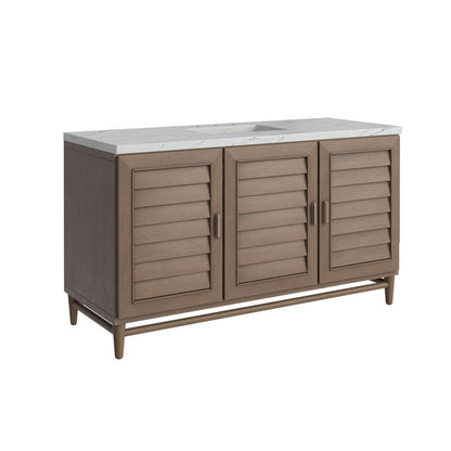 James Martin - Portland 60" Single Vanity Whitewashed Walnut w/ 3 CM Ethereal Noctis Silestone Top - 620-V60S-WW-3ENC view 11