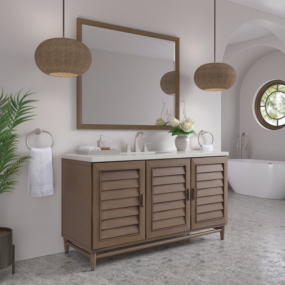 James Martin - Portland 60" Single Vanity Whitewashed Walnut w/ 3 CM Lime Delight Silestone Top - 620-V60S-WW-3LDL view 4