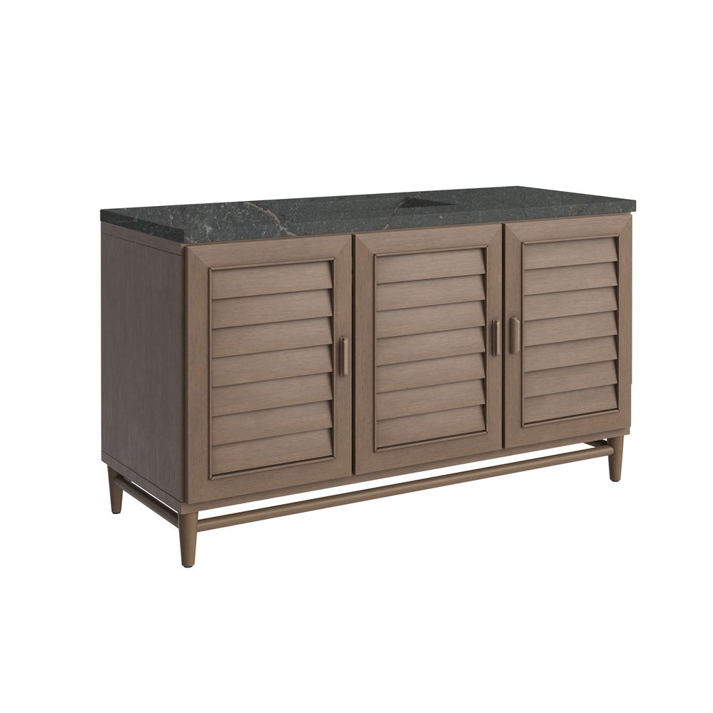 James Martin - Portland 60" Single Vanity Whitewashed Walnut w/ 3 CM Parisien Bleu Silestone Top - 620-V60S-WW-3PBL view 10