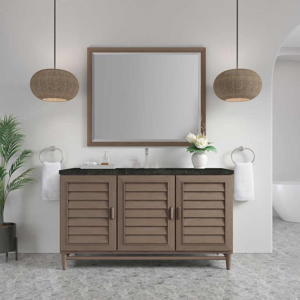 James Martin - Portland 60" Single Vanity, Whitewashed Walnut, w/ 3 CM Phantome Eclos Top - 620-V60S-WW-3PHT view 3